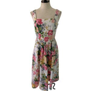Carol Anderson Womens Sundress  Size Small Multicolor Floral Cotton Vintage